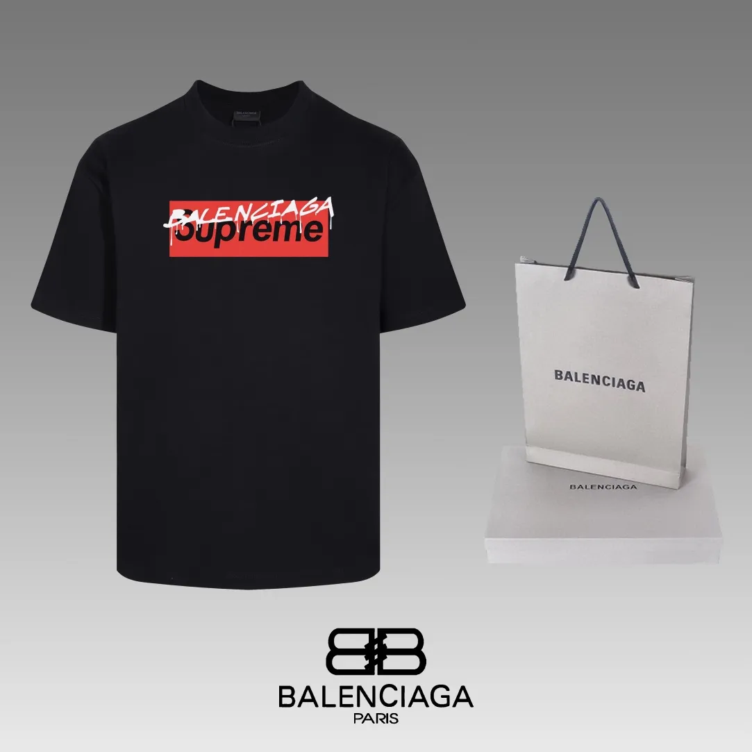 #「 Quality」 《BALENCIAGA 》24SS Classic T Quality - 2 - os 220 -26 280g - 320g - Quality ：Black White Size: XS-S-M-L